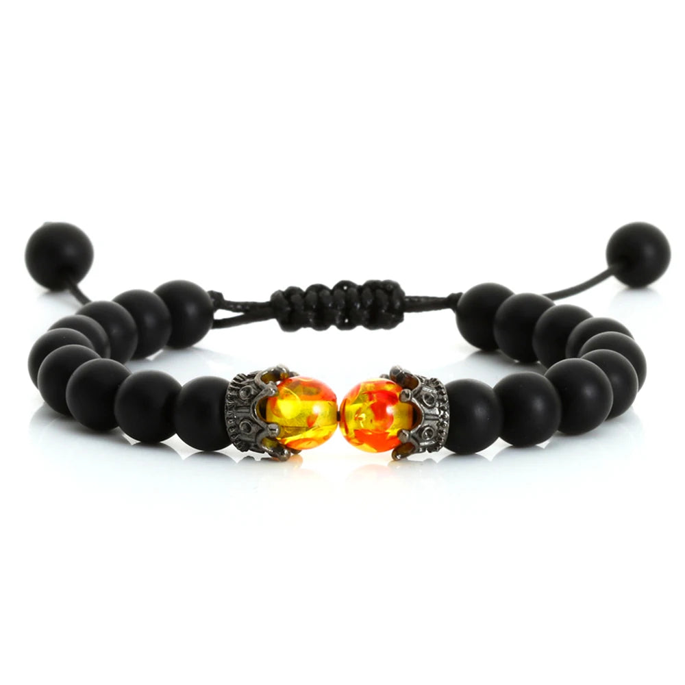 Black Volcanic Crown Bracelet Charm