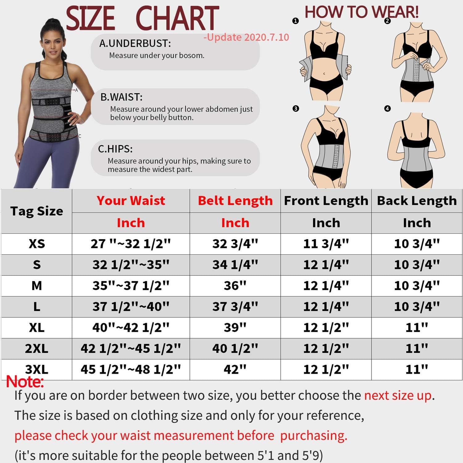 Waist Trainer Exercise Restraint Belt