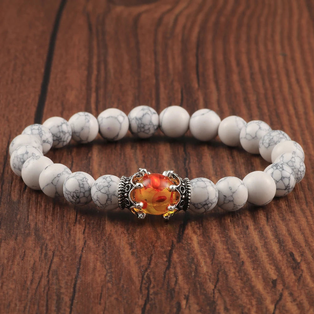 Black Volcanic Crown Bracelet Charm
