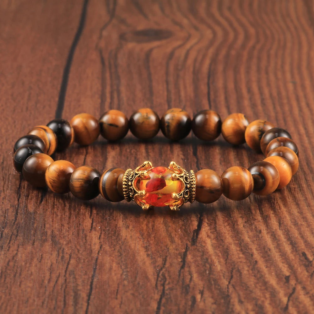 Black Volcanic Crown Bracelet Charm