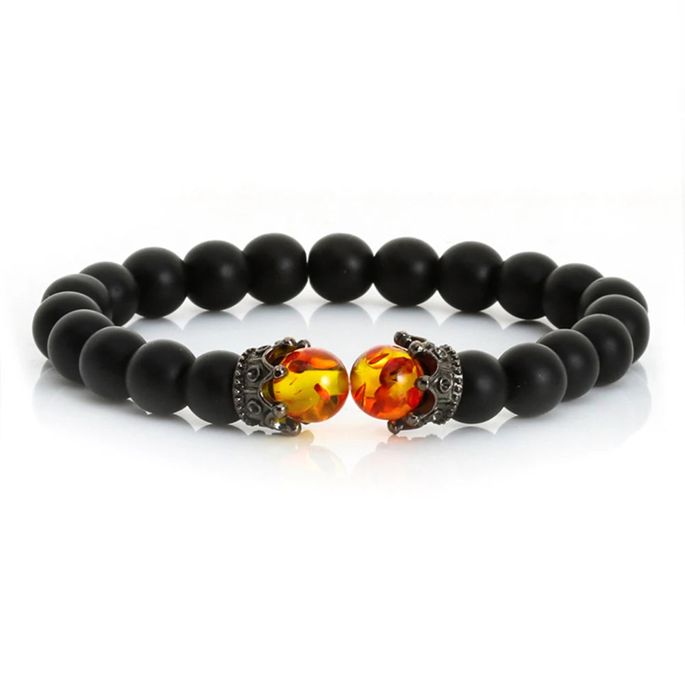 Black Volcanic Crown Bracelet Charm