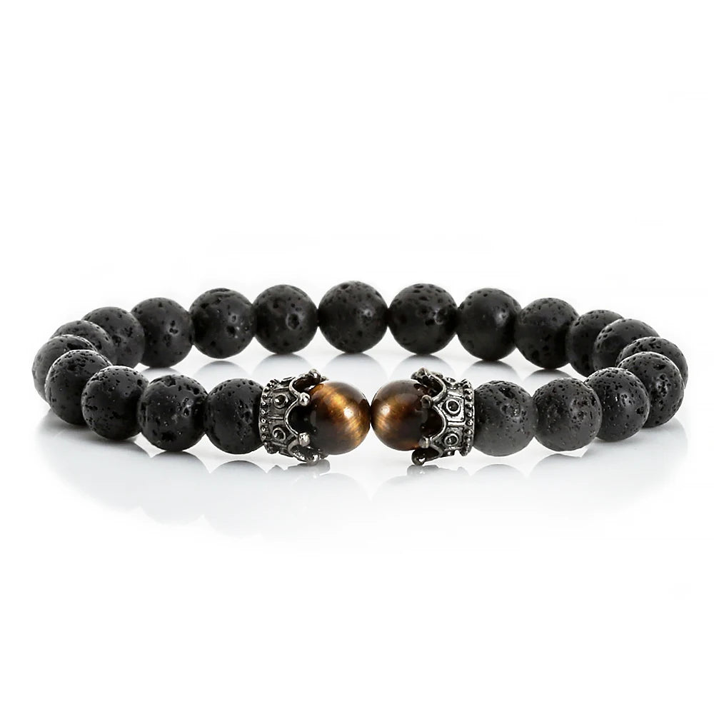 Black Volcanic Crown Bracelet Charm