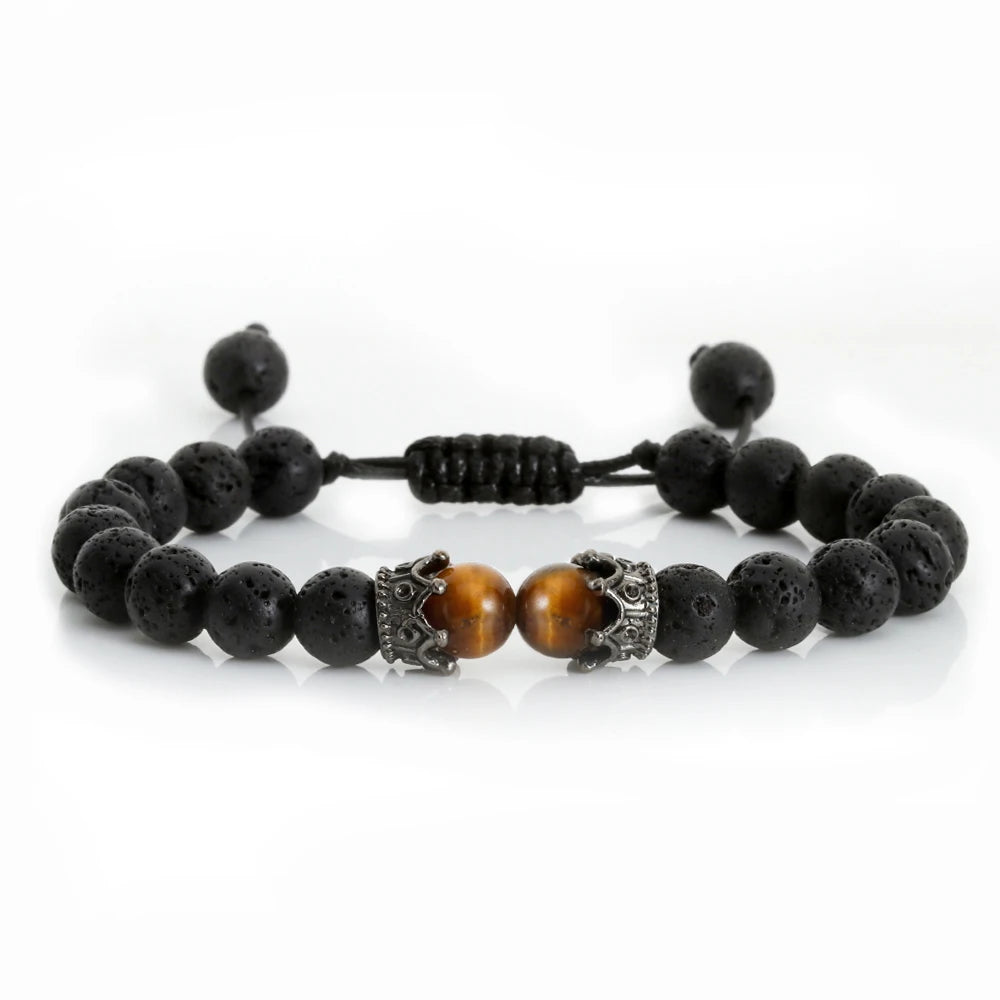 Black Volcanic Crown Bracelet Charm
