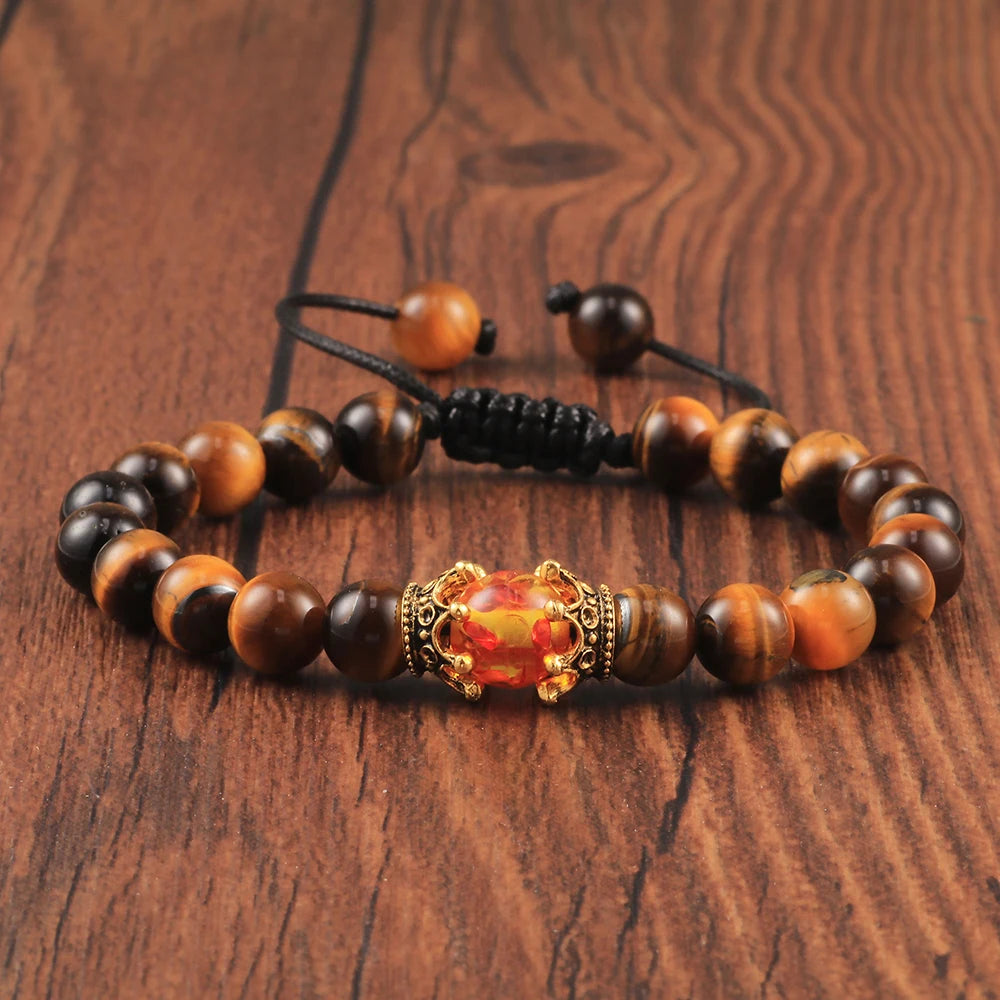 Black Volcanic Crown Bracelet Charm