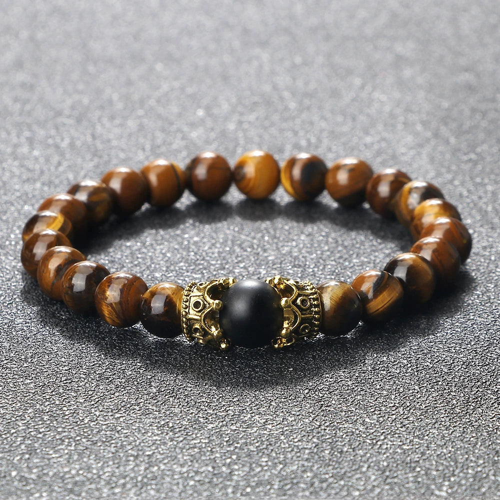Black Volcanic Crown Bracelet Charm