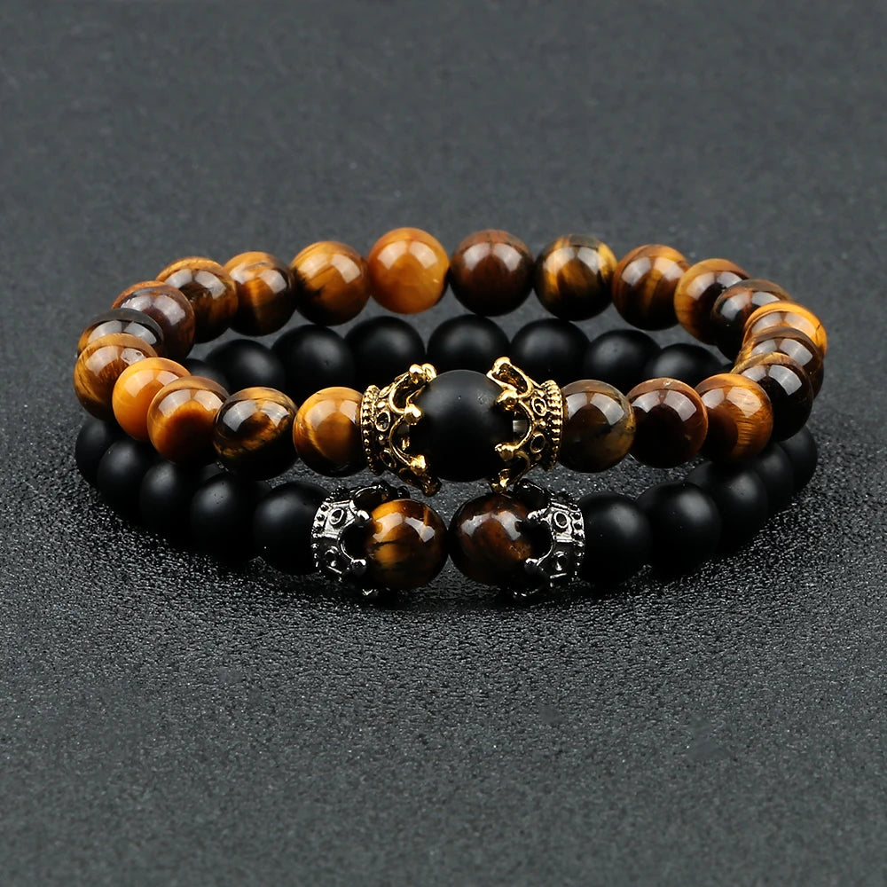 Black Volcanic Crown Bracelet Charm
