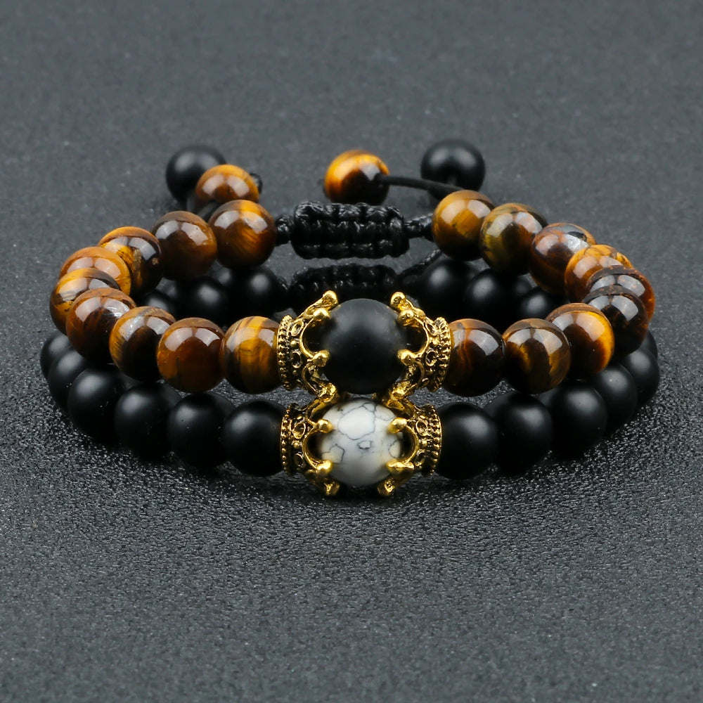 Black Volcanic Crown Bracelet Charm