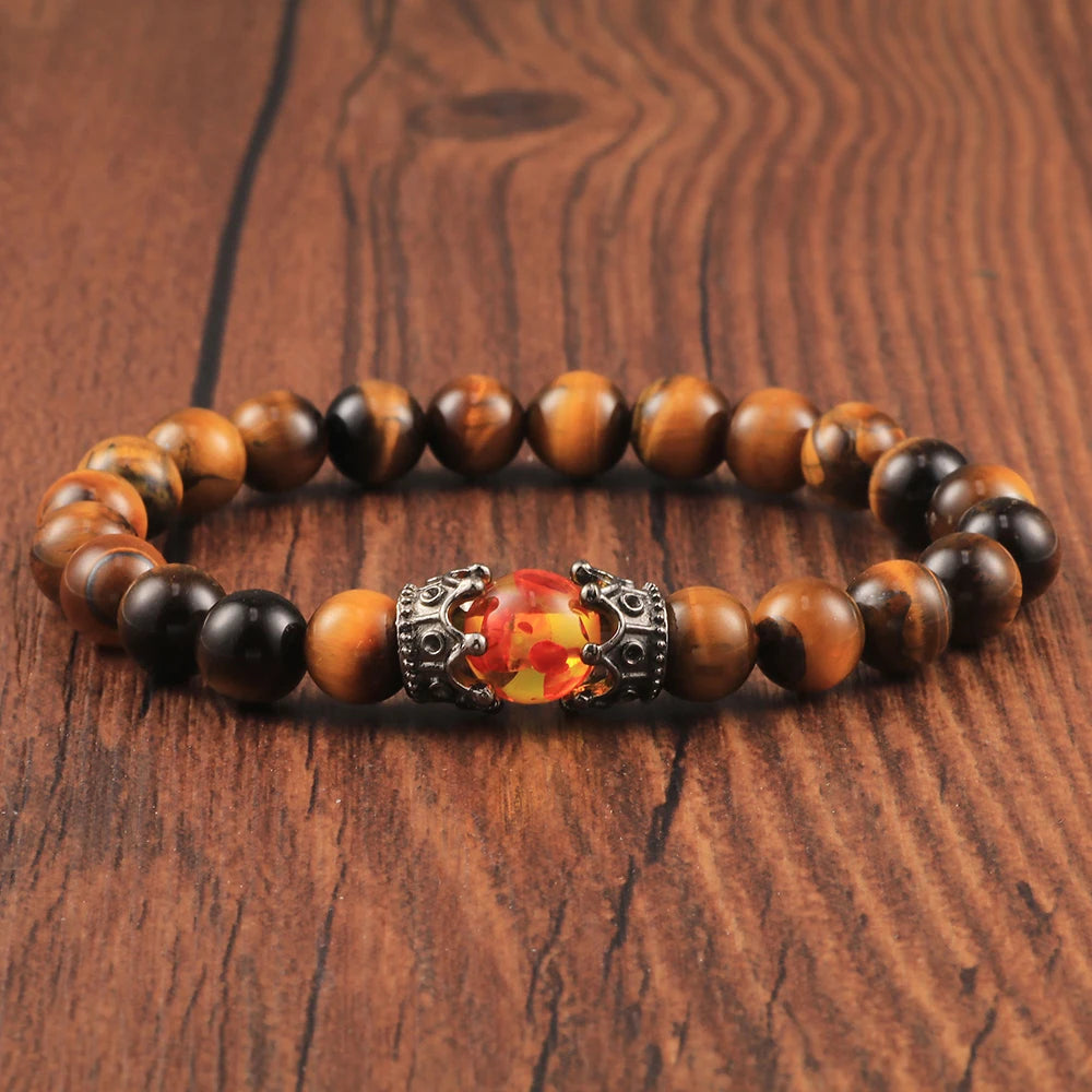 Black Volcanic Crown Bracelet Charm