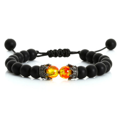 Black Volcanic Crown Bracelet Charm 