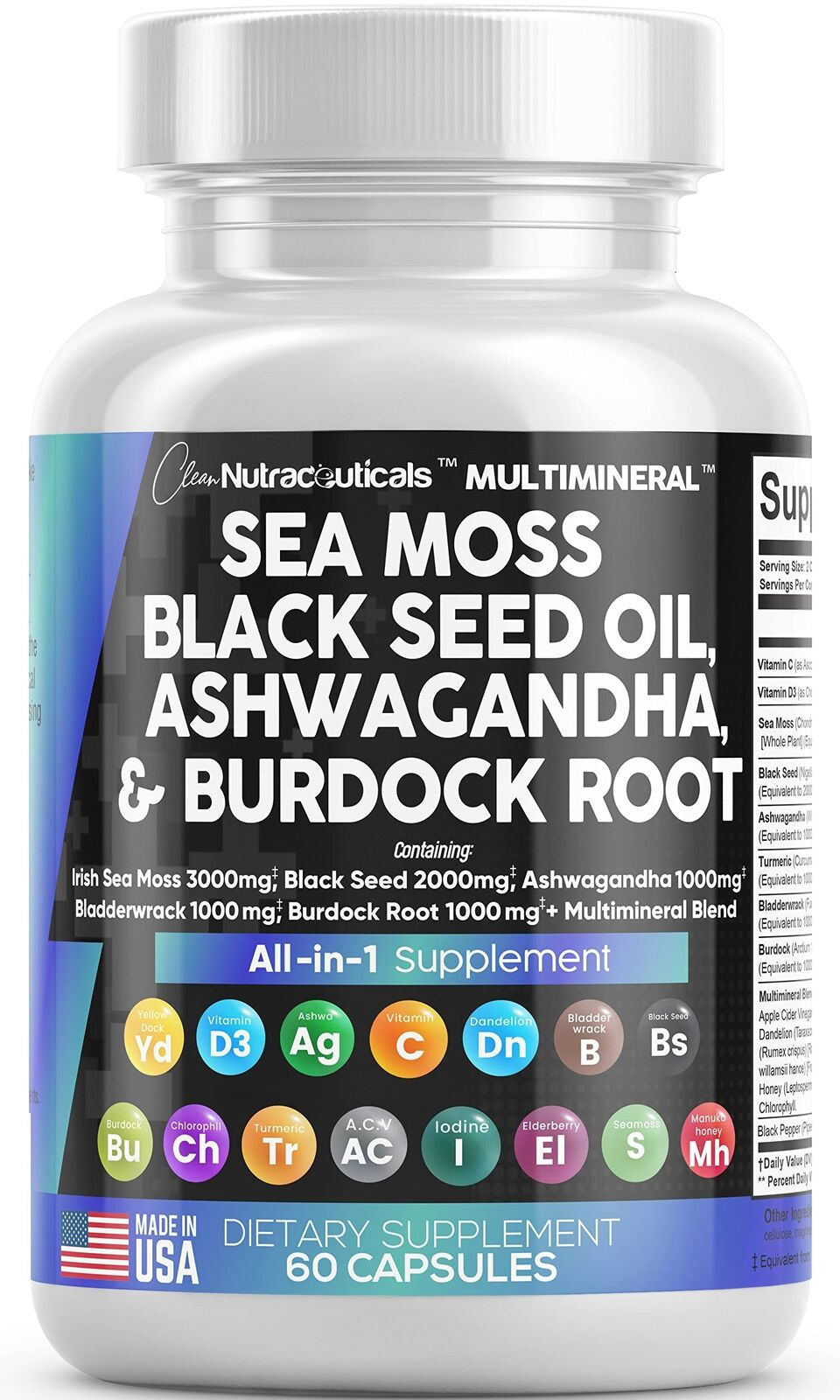 Sea Moss 3000Mg Black Seed Oil 