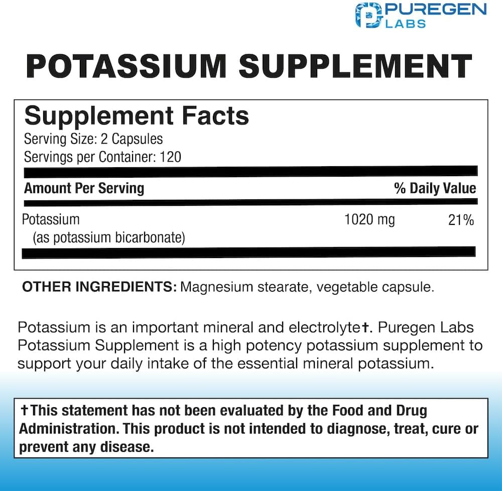 Potassium Bicarbonate Supplement 1020 Mg