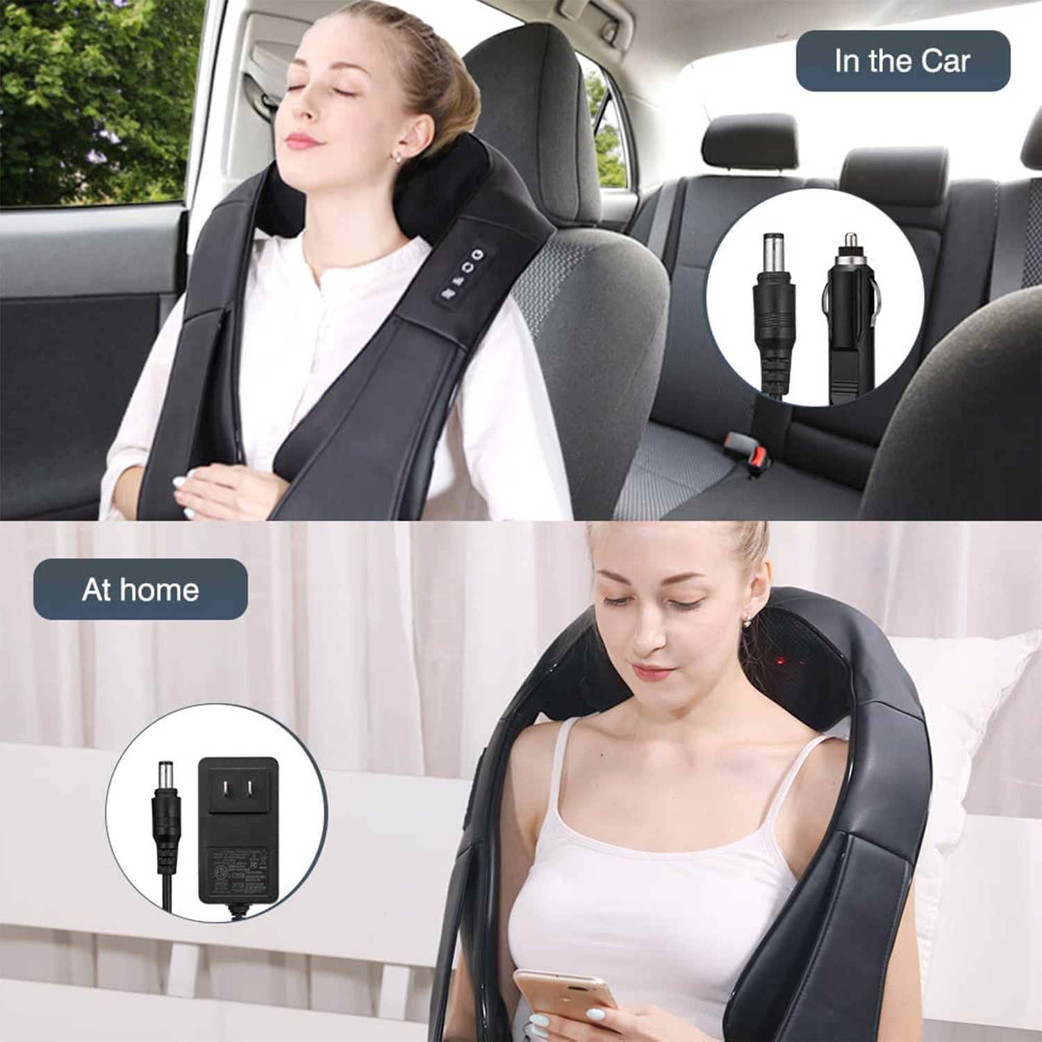 Neck and Back Massager with Soothing Heat