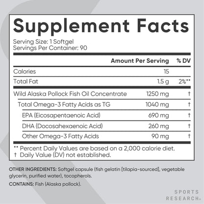 Triple Strength Omega 3 Fish Oil