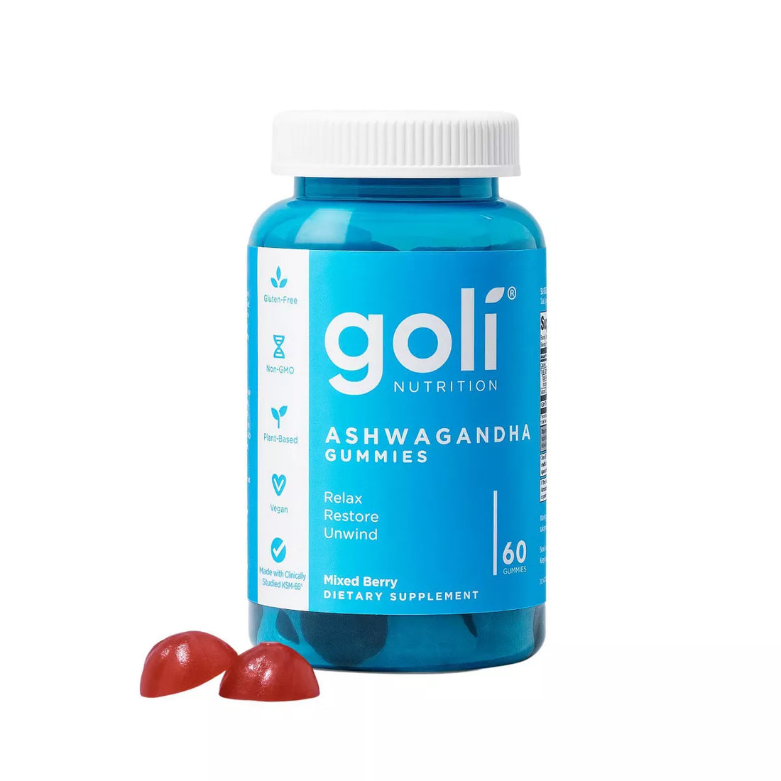 Mixed Berry Ashwagandha Gummies, 60 Ct, 3 Pack