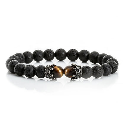 Black Volcanic Crown Bracelet Charm 