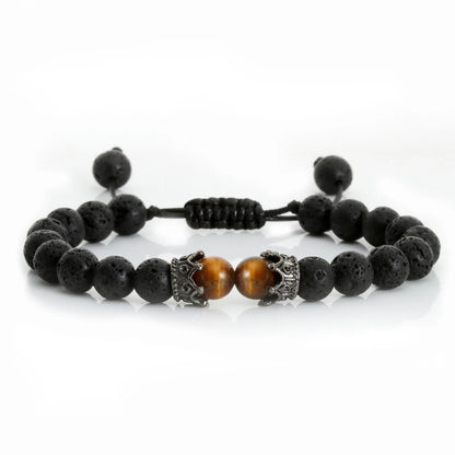 Black Volcanic Crown Bracelet Charm 