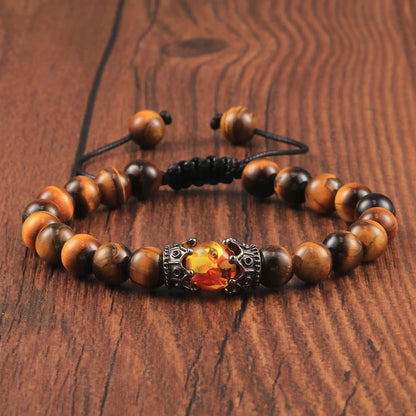 Black Volcanic Crown Bracelet Charm 