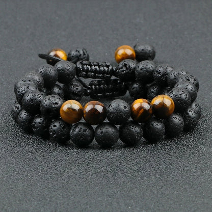 Black Volcanic Crown Bracelet Charm 