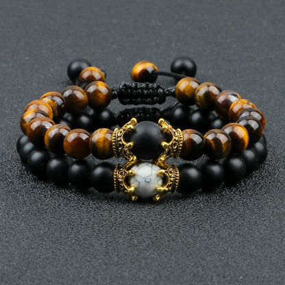 Black Volcanic Crown Bracelet Charm 