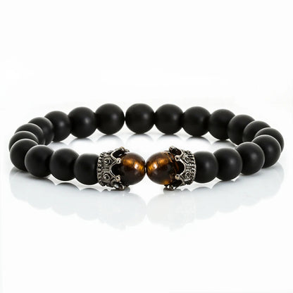 Black Volcanic Crown Bracelet Charm 