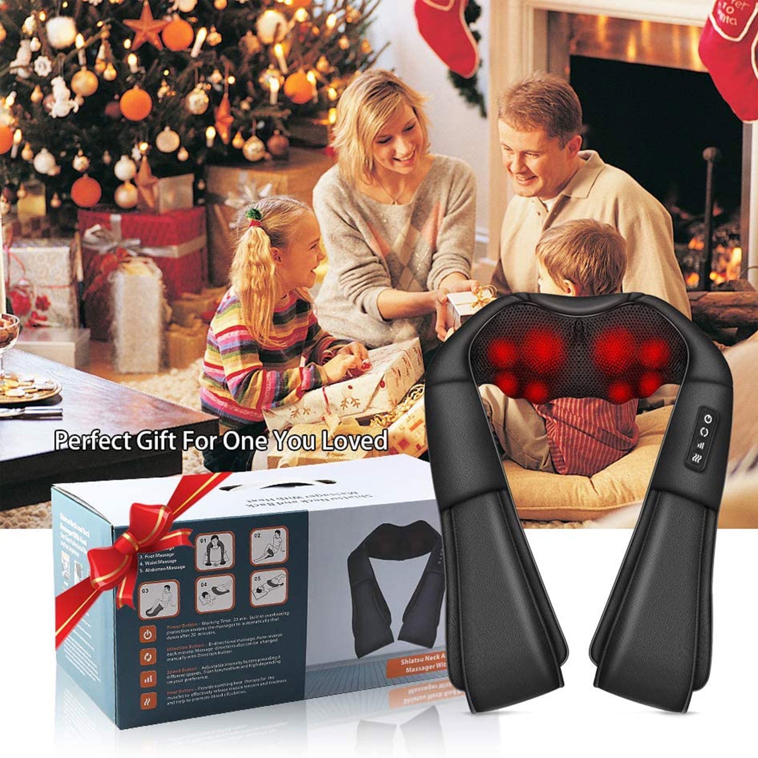 Neck and Back Massager with Soothing Heat