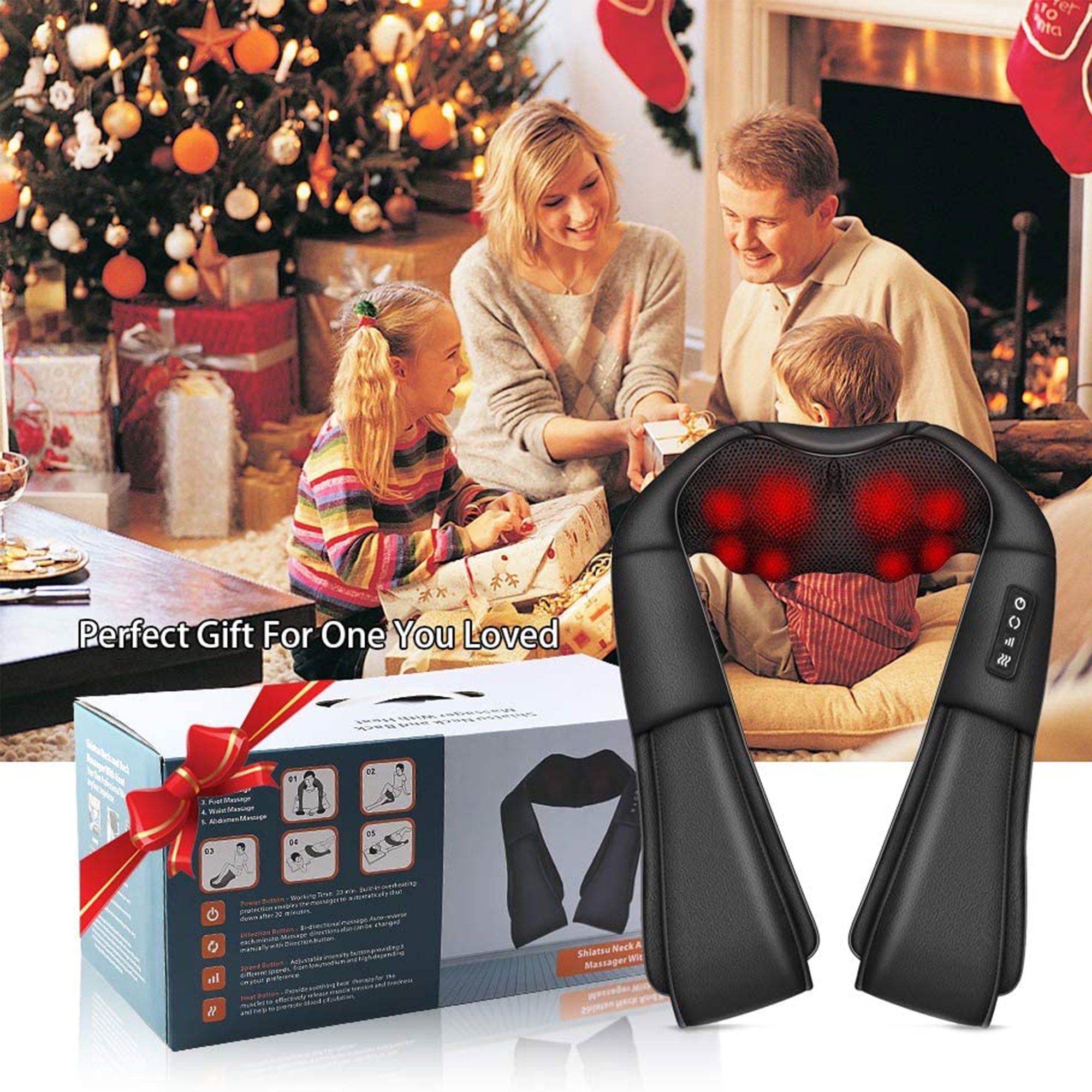 Neck and Back Massager with Soothing Heat