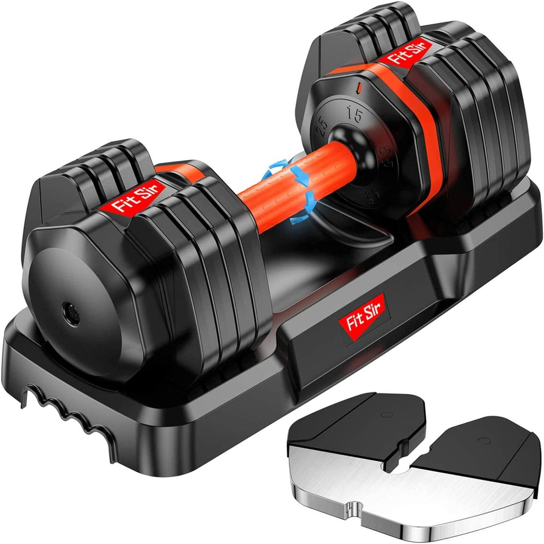 Single Adjustable Dumbbell 55LB,  Weights Dumbbells Set 15~55Lb Increment