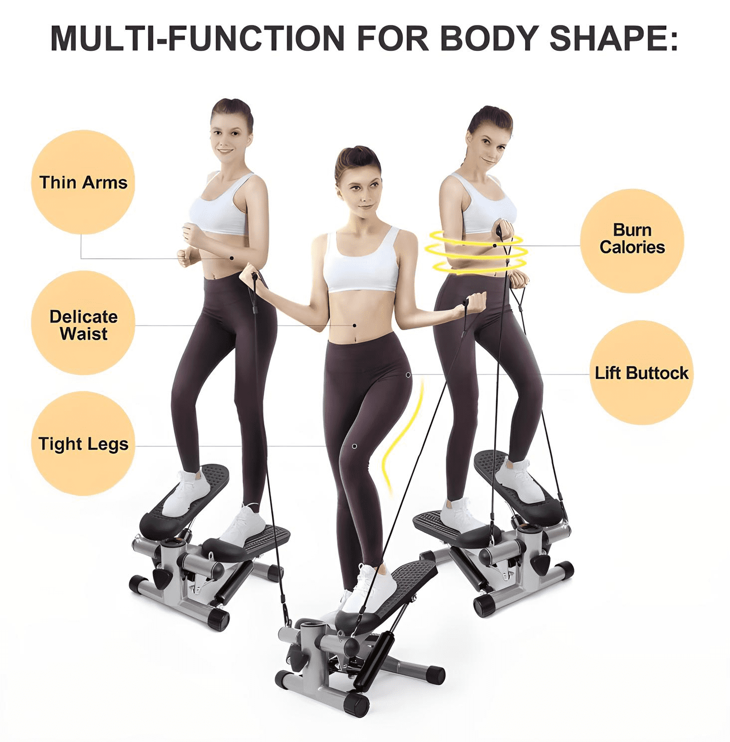  Stair Stepper with Resistance Bands