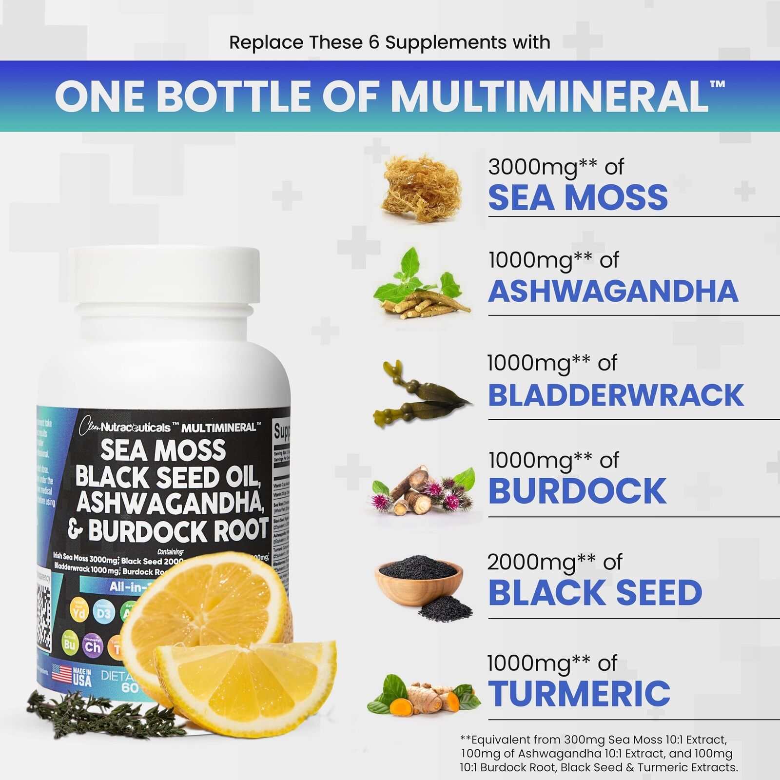 Sea Moss 3000Mg Black Seed Oil 